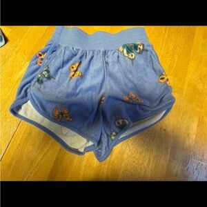 Blue Butterfly Print Women's Lounge Shorts